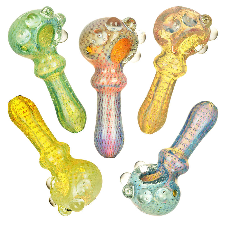 5PC SET- Pulsar Matrix Portal Bubbles Spoon Pipe -4"/Asst Clrs - Headshop.com