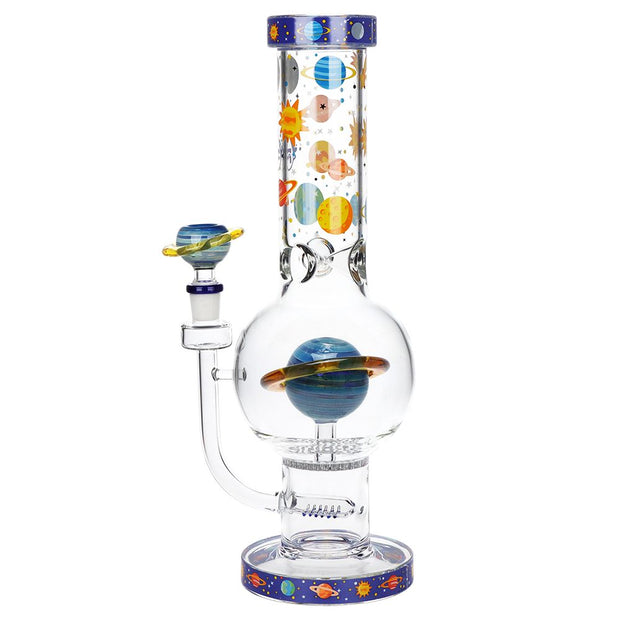 Pulsar Rings of Saturn Bubble Base Glass Water Pipe - 12.75" / 14mm F - Headshop.com