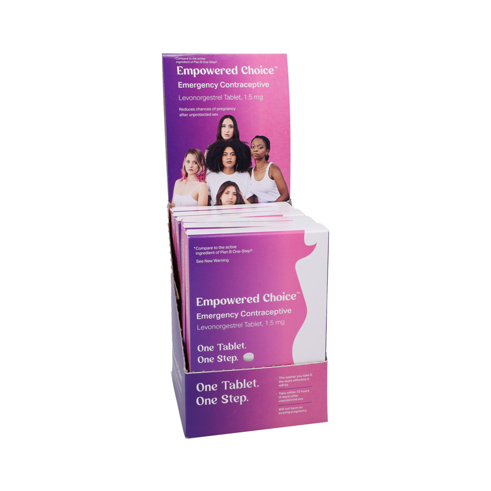 Versea Empowered Choice Emergency Contraception Single Levonorgestrel 1.5 mg tablet 6-Unit Display - Headshop.com