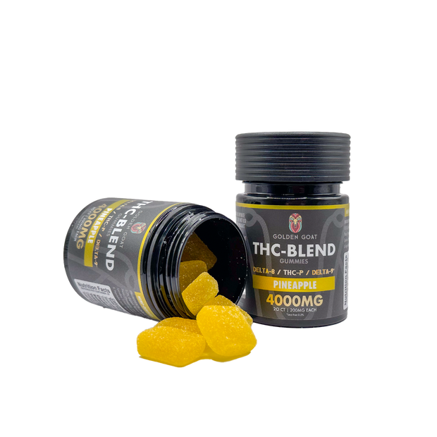 THC Blended 4000MG Infused Gummies Delta 8 / THC-P / Delta 9 - Pineapple - Headshop.com
