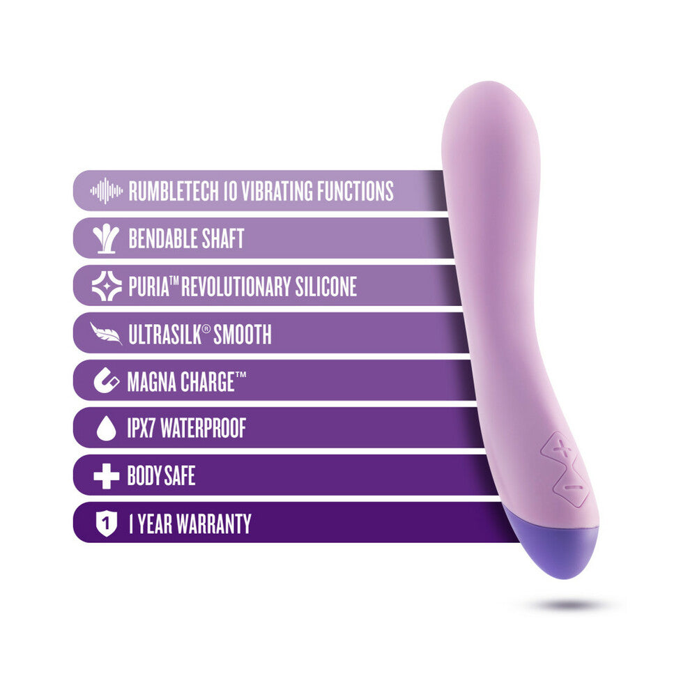 Blush Wellness G Curve Rechargeable Silicone G-Spot Vibrator Purple - Headshop.com
