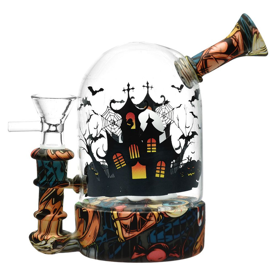 Haunted House Bell Jar Silicone & Glass Bong - 4.5" / 14mm F - Headshop.com