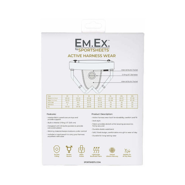 Sportsheets Em.Ex. Fit Harness Jock Knit Adjustable XL-3XL - Headshop.com