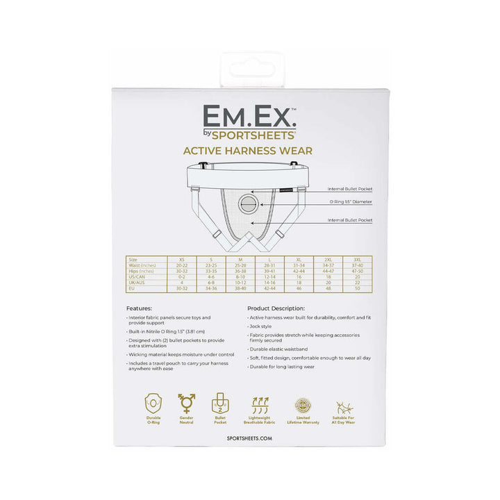 Sportsheets Em.Ex. Fit Harness Jock Knit Adjustable XL-3XL - Headshop.com