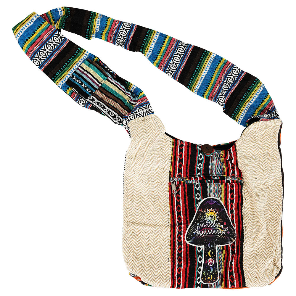 ThreadHeads Southwest Style Astral Mushroom Sling Bag - 15"x15" - Headshop.com