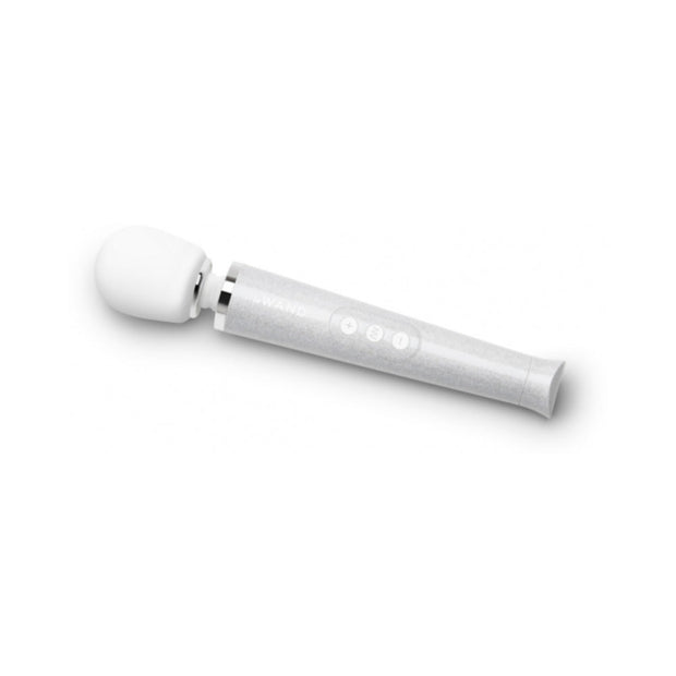 Le Wand All That Glimmers Petite Rechargeable Vibrating Massager Special Edition Set White - Headshop.com