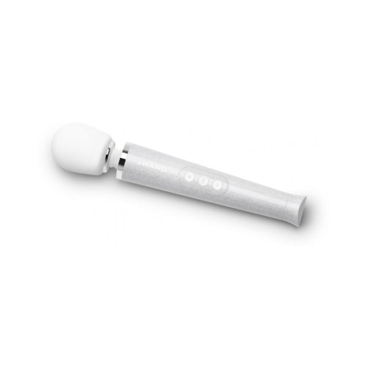 Le Wand All That Glimmers Petite Rechargeable Vibrating Massager Special Edition Set White - Headshop.com