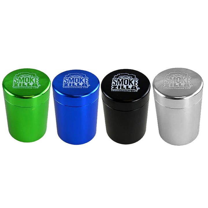 Smokezilla Smell Proof Storage Jar - 2.5"x1.7" / Asst - 4PC DISP - Headshop.com