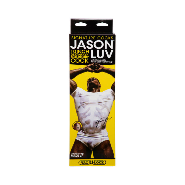Jason Luv 10in ULTRASKYN Cock with Removable Vac-U-Lock Suction Cup Chocolate - Headshop.com