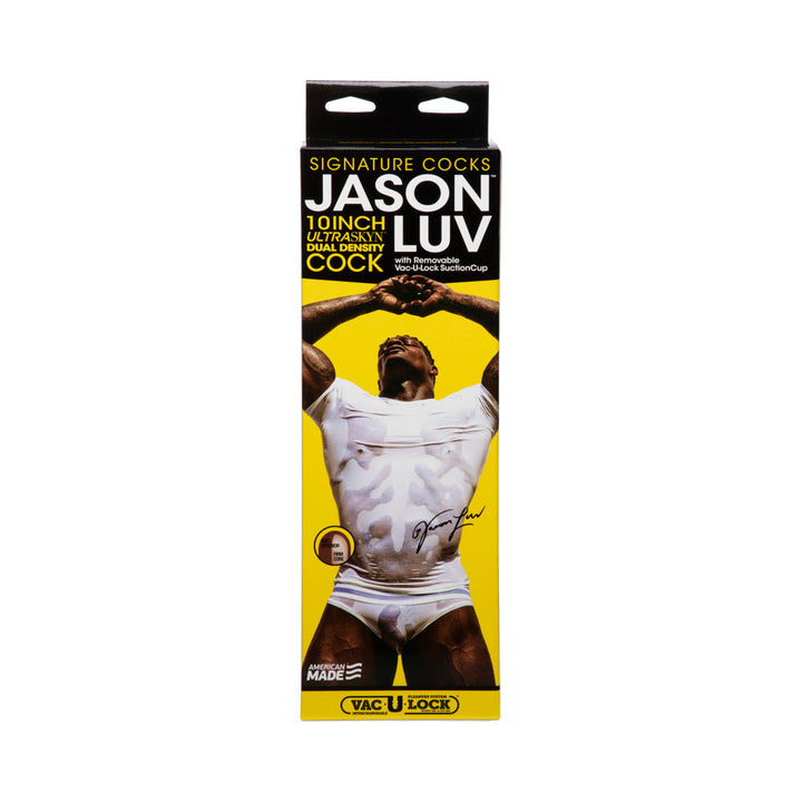 Jason Luv 10in ULTRASKYN Cock with Removable Vac-U-Lock Suction Cup Chocolate - Headshop.com