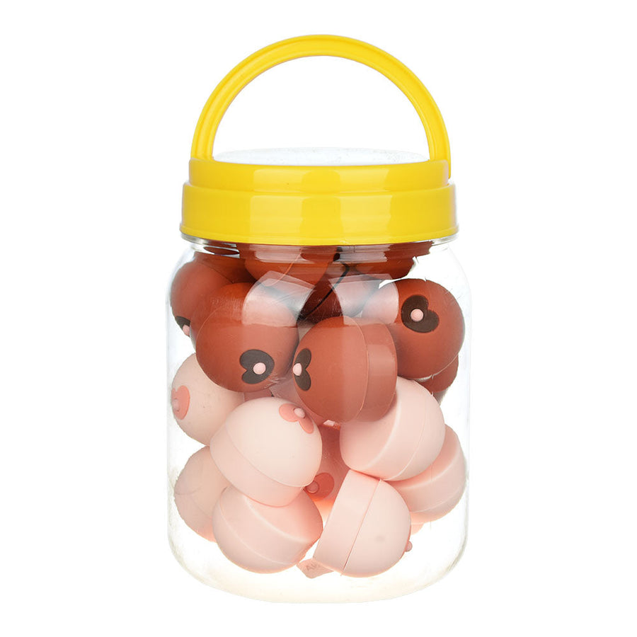 Boobie Silicone Container | 1.25" | Assorted Colors | 25pc Jar - Headshop.com