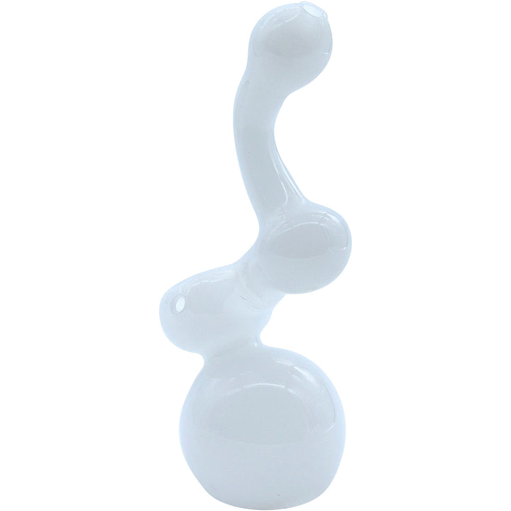 LA Pipes "Ivory Sherlock" Glass Sherlock Bubbler Pipe - Headshop.com