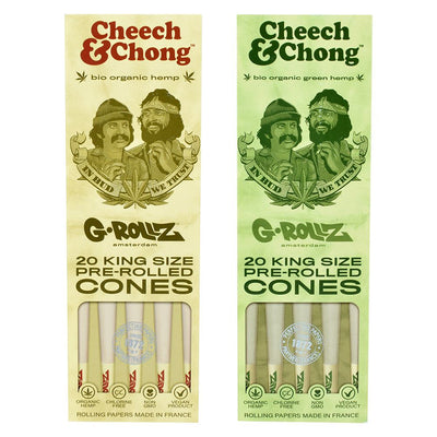 Cheech & Chong™ x G-ROLLZ Organic Hemp Cones | 20pc | King Size - Headshop.com