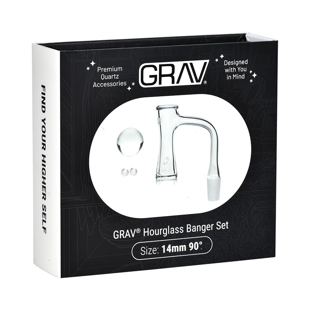 GRAV Hourglass Quartz Banger Set | 4pc | 14mm M - Headshop.com