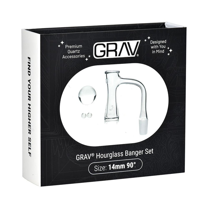 GRAV Hourglass Quartz Banger Set | 4pc | 14mm M - Headshop.com