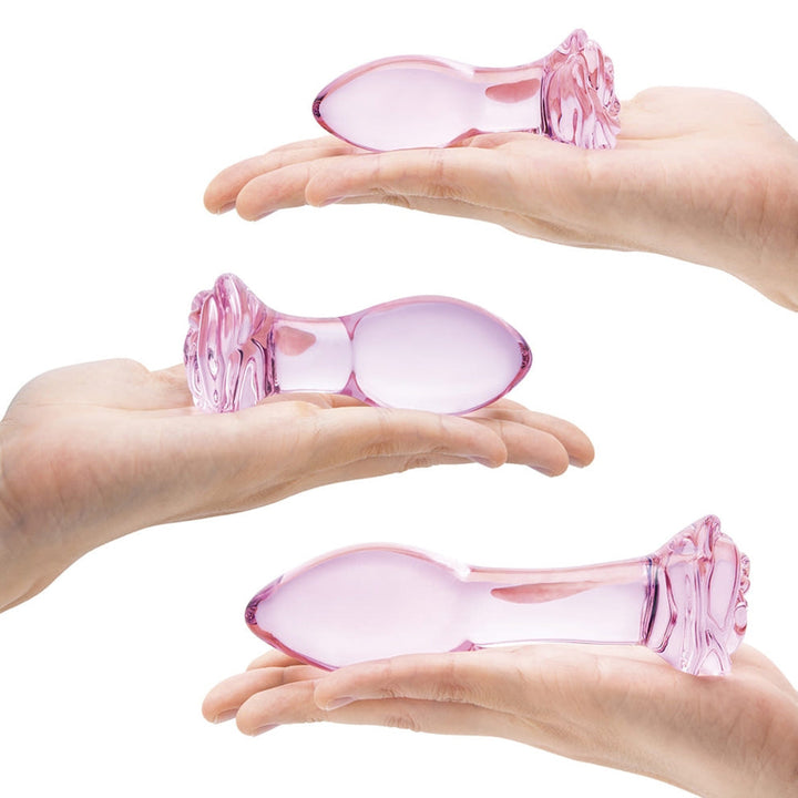 Glas Rosebud 3-Piece Glass Anal Plug Set - Headshop.com