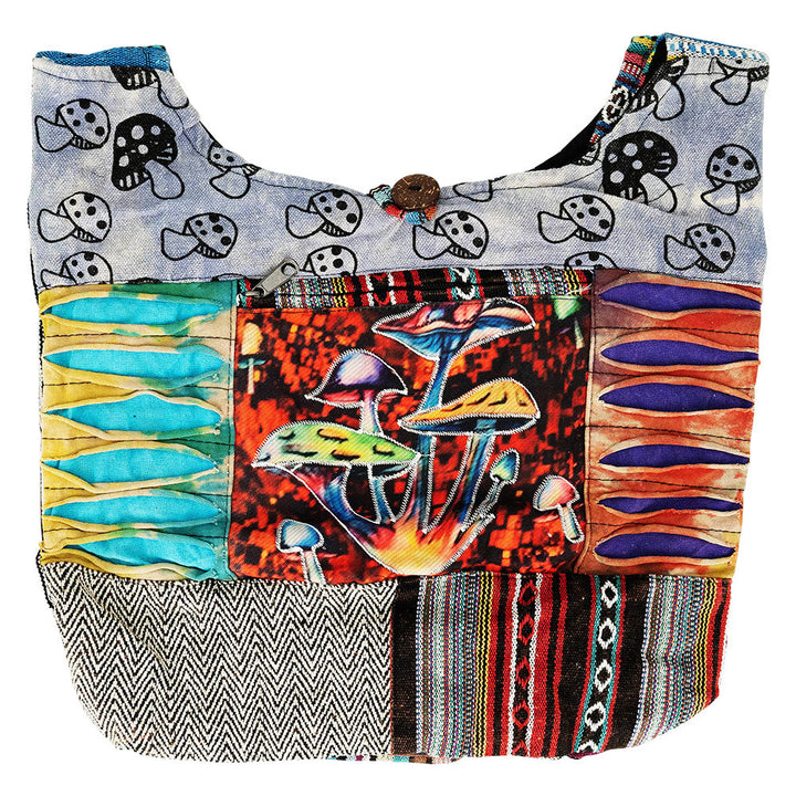 ThreadHeads Mushroom Razor-Cut Patchwork Sling Bag - 15"x15" - Headshop.com