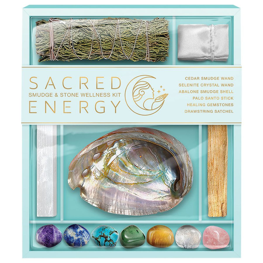 Sacred Energy Smudge And Stone Wellness Kit - Headshop.com