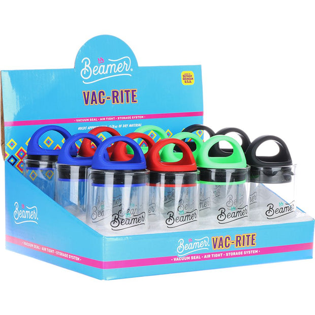 Beamer VAC-RITE Vacuum-Sealing Airtight Jar - 3.5g / 12ct - Headshop.com