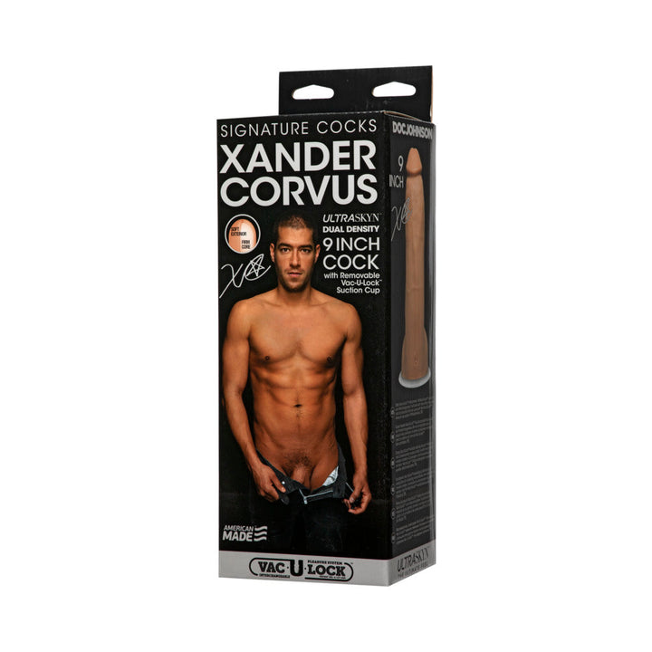 Signature Cocks - Xander Corvus - 9in ULTRASKYNCock w/Removable Vac-U-Lock Suction Cup Vanilla - Headshop.com
