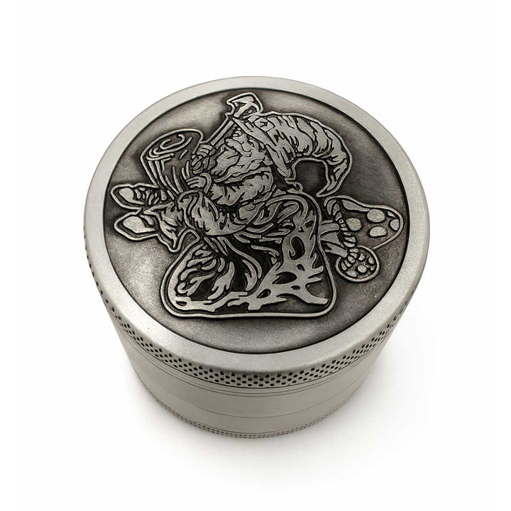 VINTAGE ALUMINUM EMBOSSED HERB GRINDER