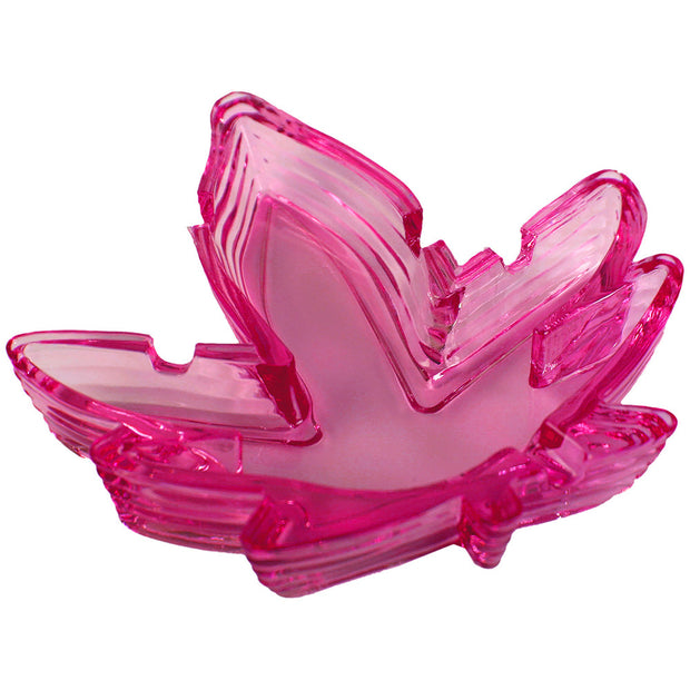 Pot Leaf Ashtray Assorted Color 4-Pack - Headshop.com
