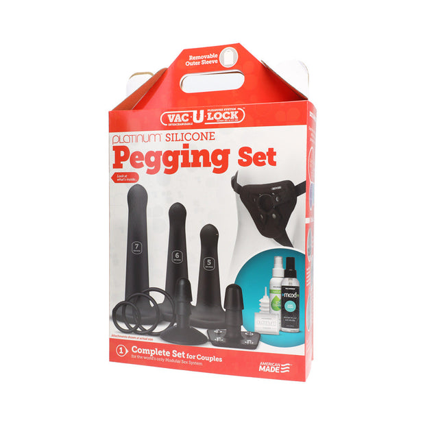 Vac-U-Lock Silicone Pegging Set Black - Headshop.com