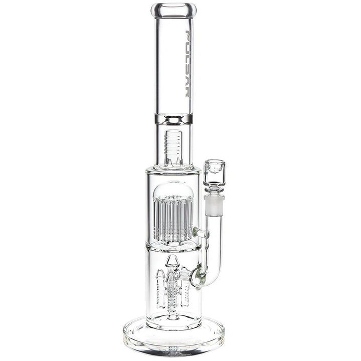 Pulsar Double Chamber Rocket Perc Chugger Glass Water Pipe - 15.25" / 14mm F