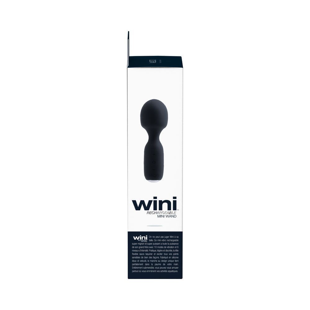 VeDO Wini Rechargeable Mini Wand Just Black - Headshop.com