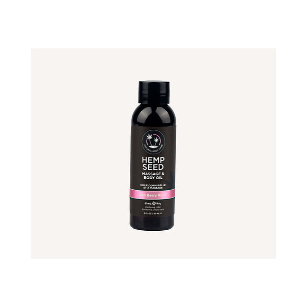 Earthly Body Hemp Seed Massage & Body Oil Zen Berry Rose - Headshop.com