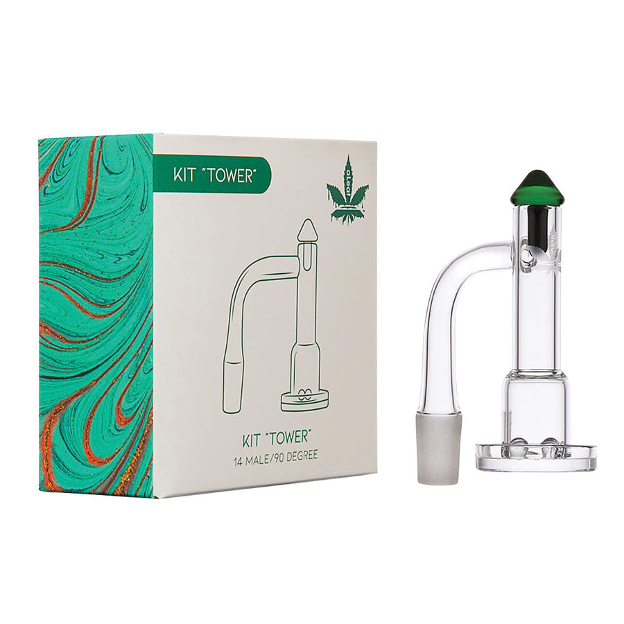 aLeaf Tower Quartz Banger Spinner Kit - 14mm M/90 Degree - Headshop.com