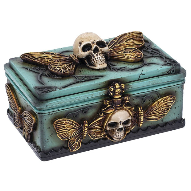 Fujima Death's Head Moth Sarcophagus Resin Stash Box - 5.5"x 4" - Headshop.com