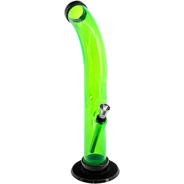 Acrylic Curved Tube Bong 10''
