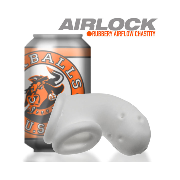 OxBalls Airlock Air-Lite Vented Chastity White Ice - Headshop.com