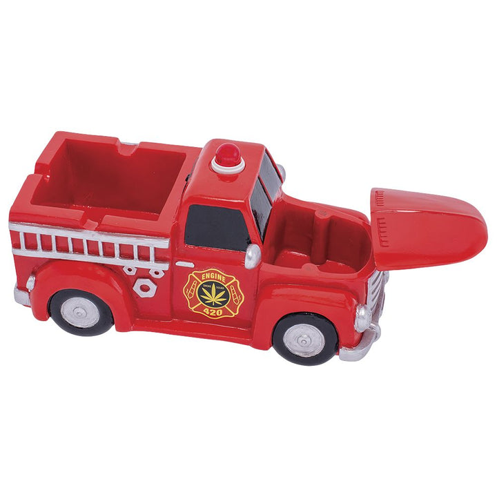 Fujima Red 420 Firetruck Polyresin Ashtray - 9"x 4.9" - Headshop.com