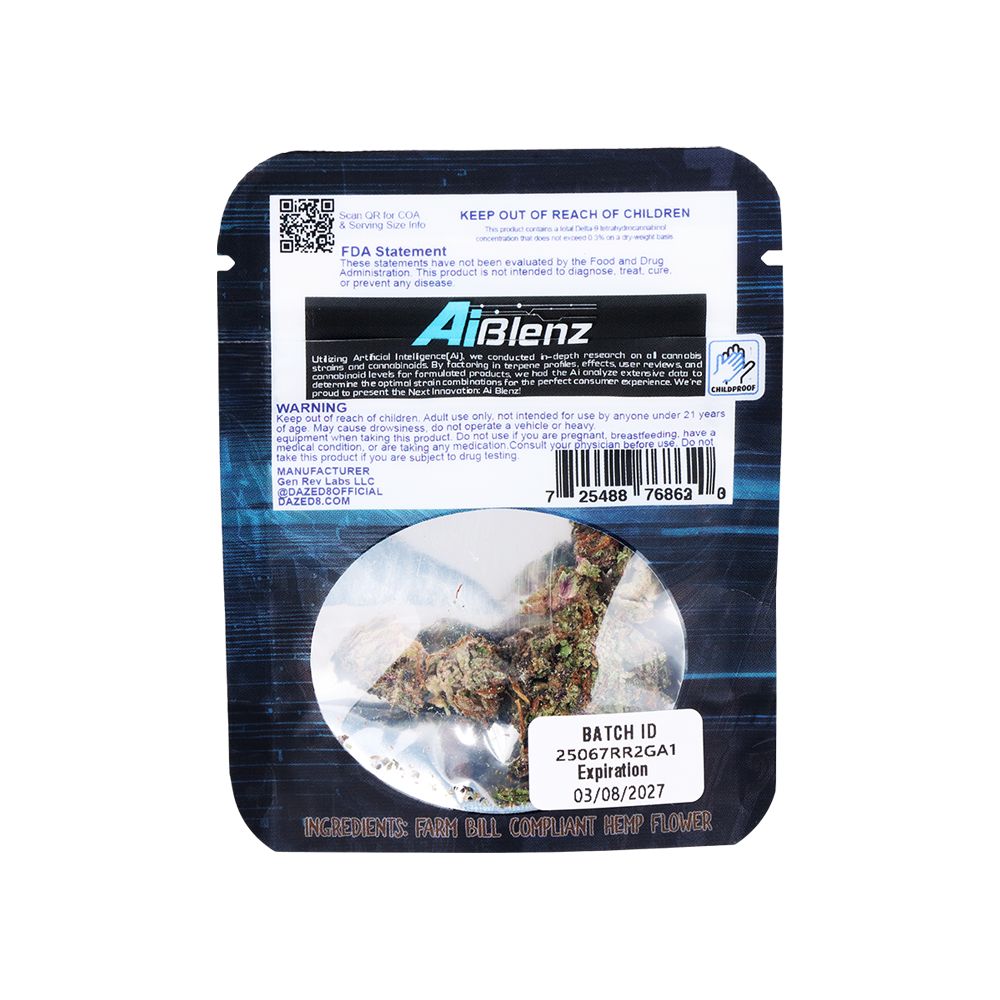30CT JAR - Dazed Ai Blenz THCA Flower - 1g / Assorted Strains