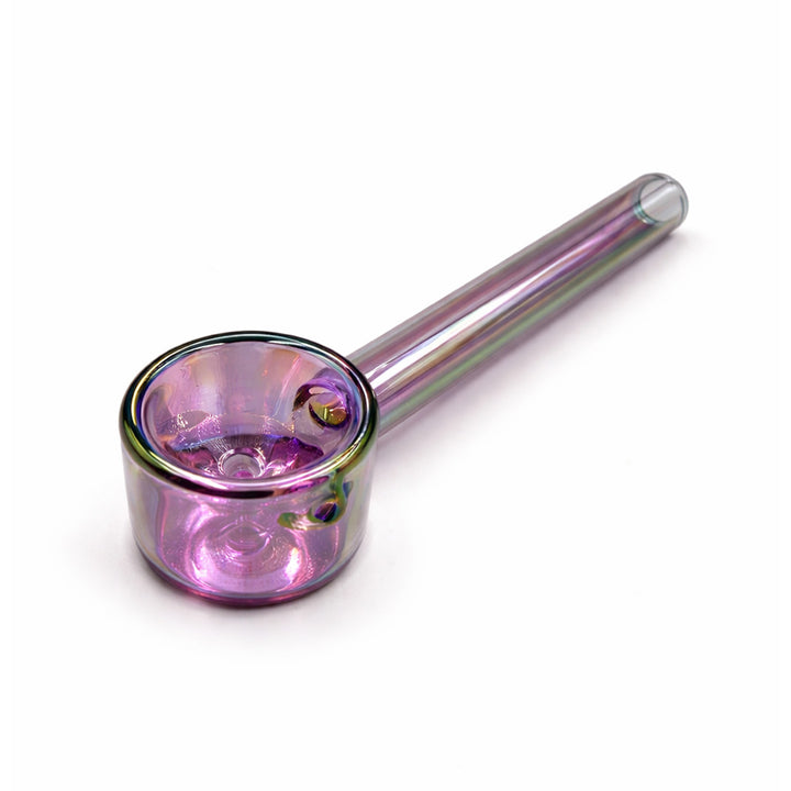STRAIGHT TUBE PLATED GLASS HAND PIPE