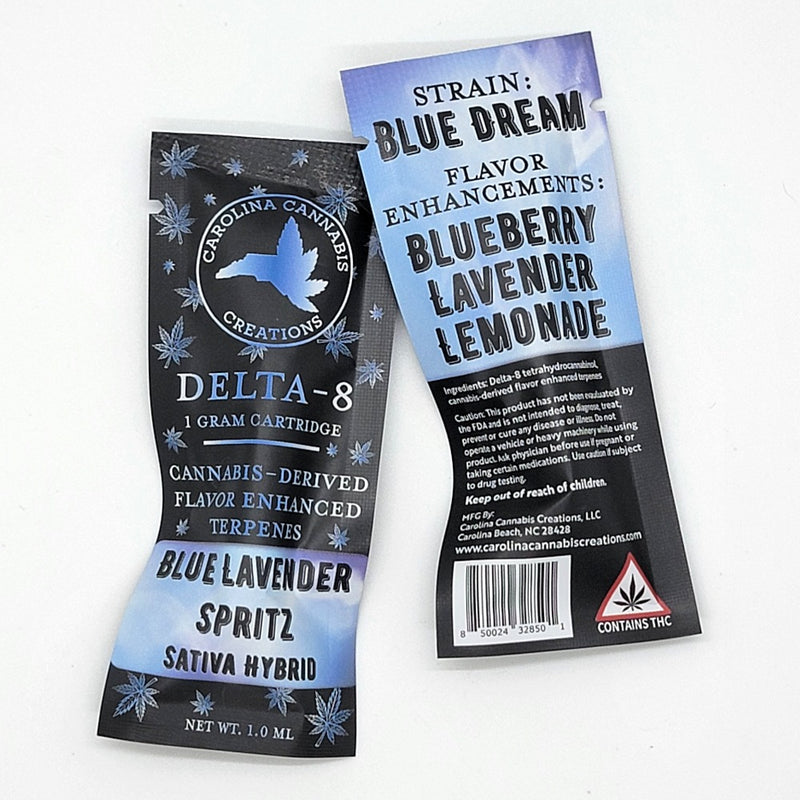 Delta 8 Cartridge 1g - Blue Lavender Spritz (Sativa Hybrid) - Headshop.com