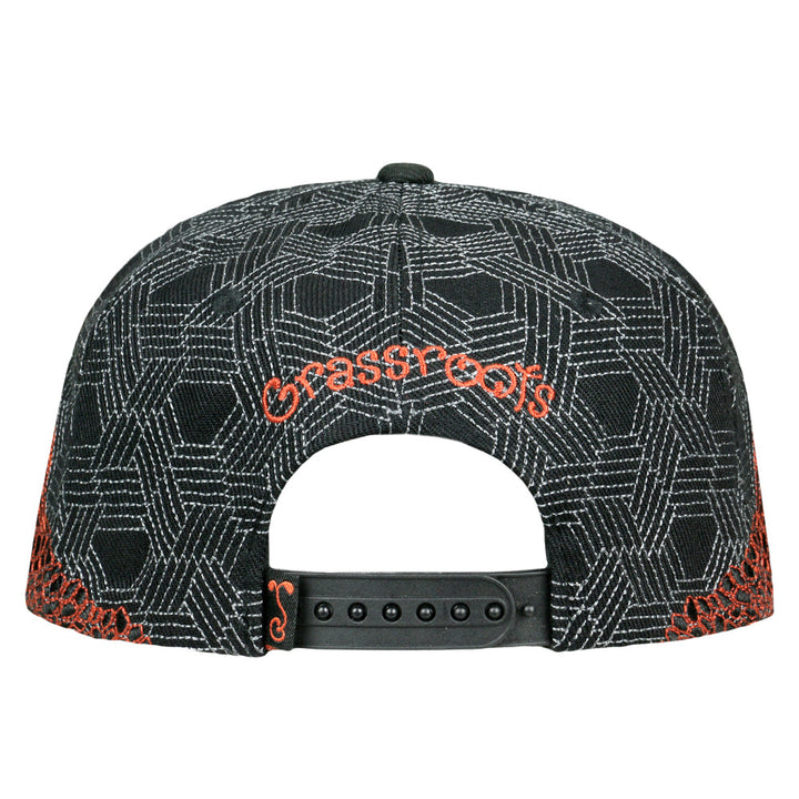 Grassroots Red Rocks Black and Red Snapback Hat