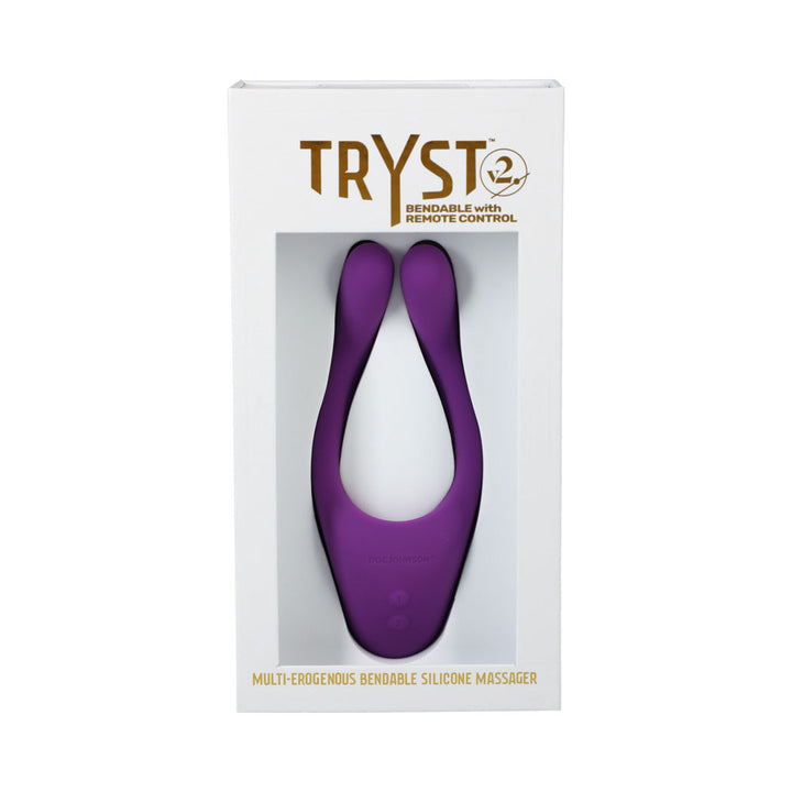 TRYST V2 Bendable Multi Erogenous Zone Massager with Remote- Purple - Headshop.com