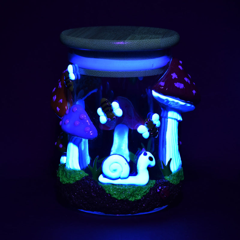 Pulsar Shrooms In The Wild Glass Jar - 4.25" - Headshop.com