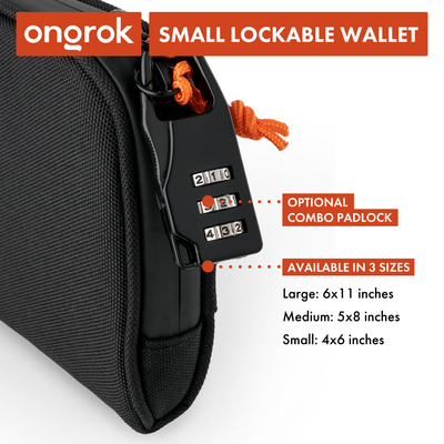 Ongrok Carbon-lined Wallets with Combination Lock V 2.0 | 3" Sizes (Small, Medium, Large) - Headshop.com