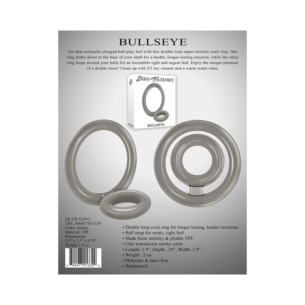 Zero Tolerance Bullseye Dual Ring Cockring Smoke - Headshop.com