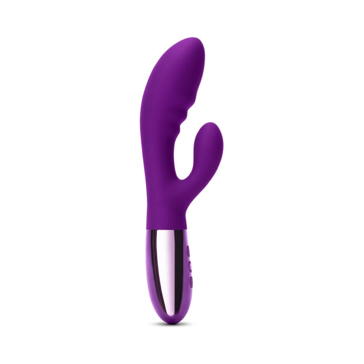 Le Wand Blend Rechargeable Double-Motor Silicone Rabbit Vibrator Dark Cherry - Headshop.com