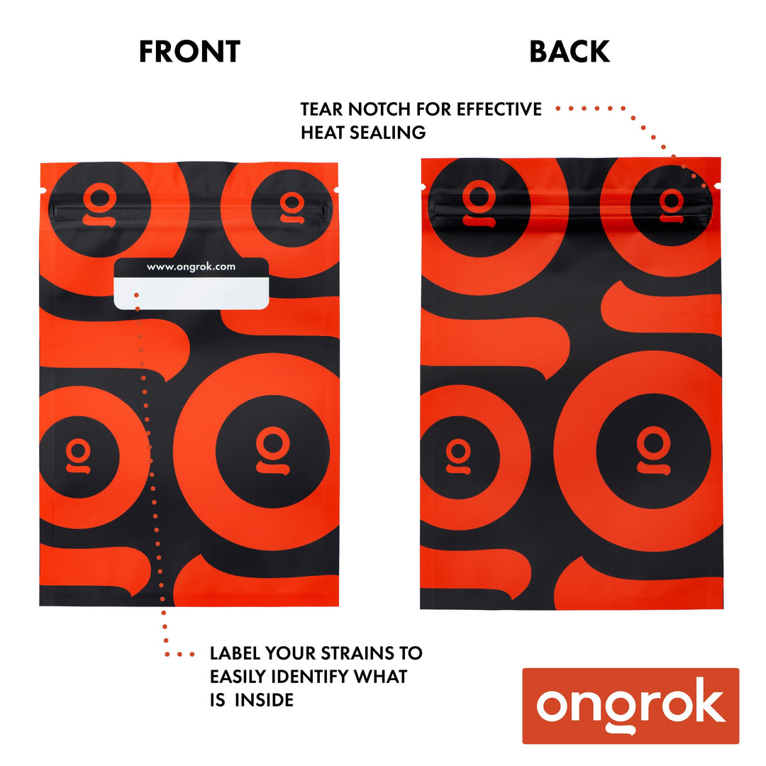 Ongrok Color-Coded Mylar Bags - Headshop.com