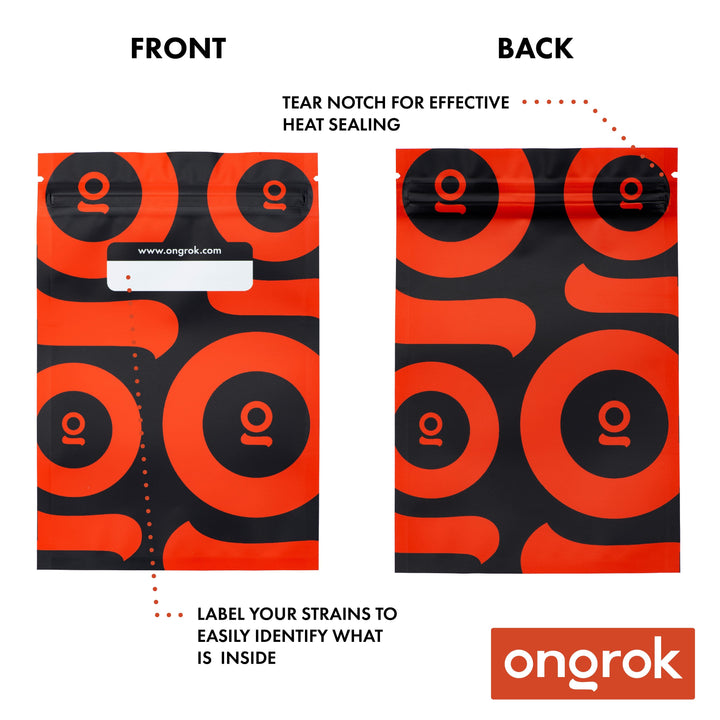 Ongrok Color-Coded Mylar Bags - Headshop.com