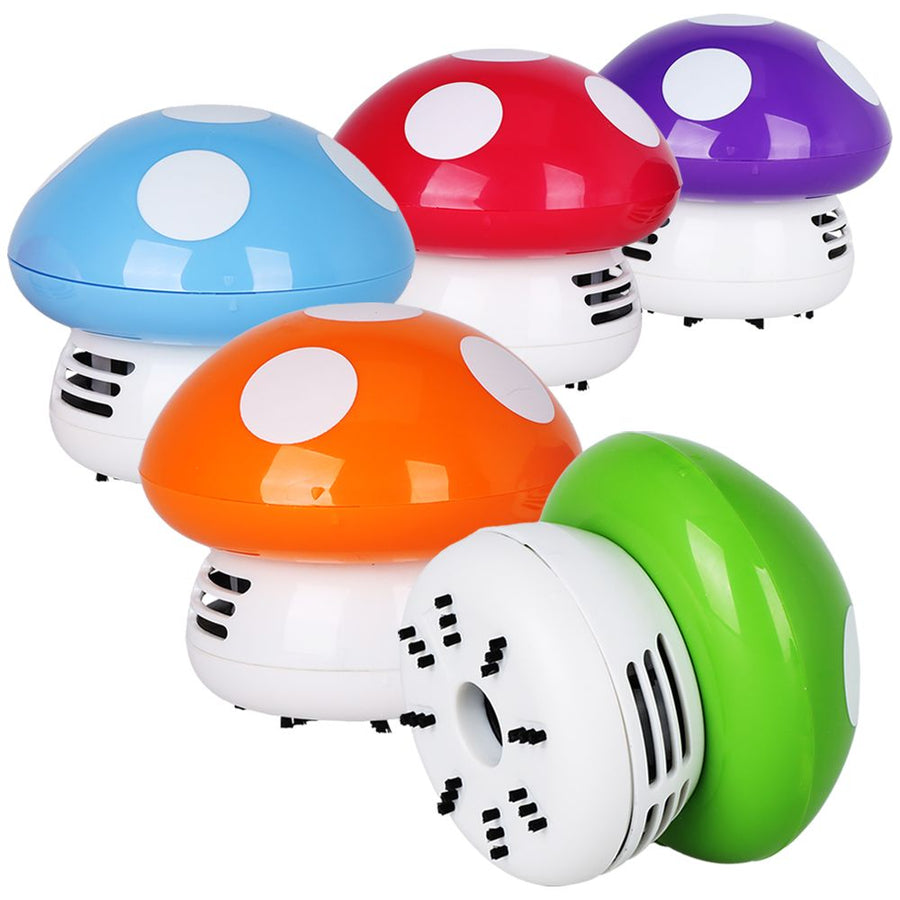 Mushroom Desktop Vacuum Cleaner - 3.5" x 3.75" / Colors Vary - Headshop.com