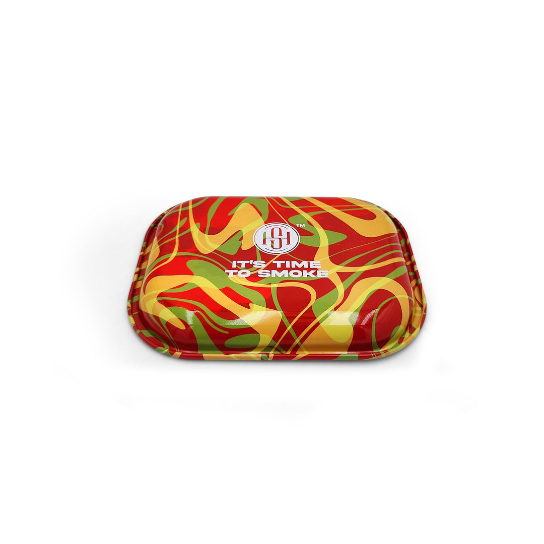 High Society - Small Rolling Tray - Rasta - Headshop.com