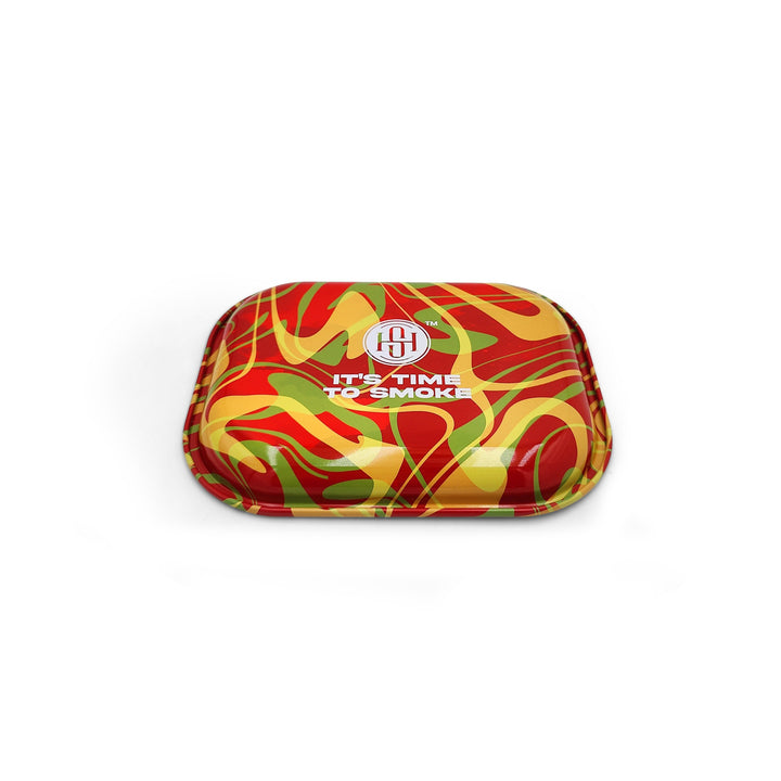 High Society - Small Rolling Tray - Rasta - Headshop.com