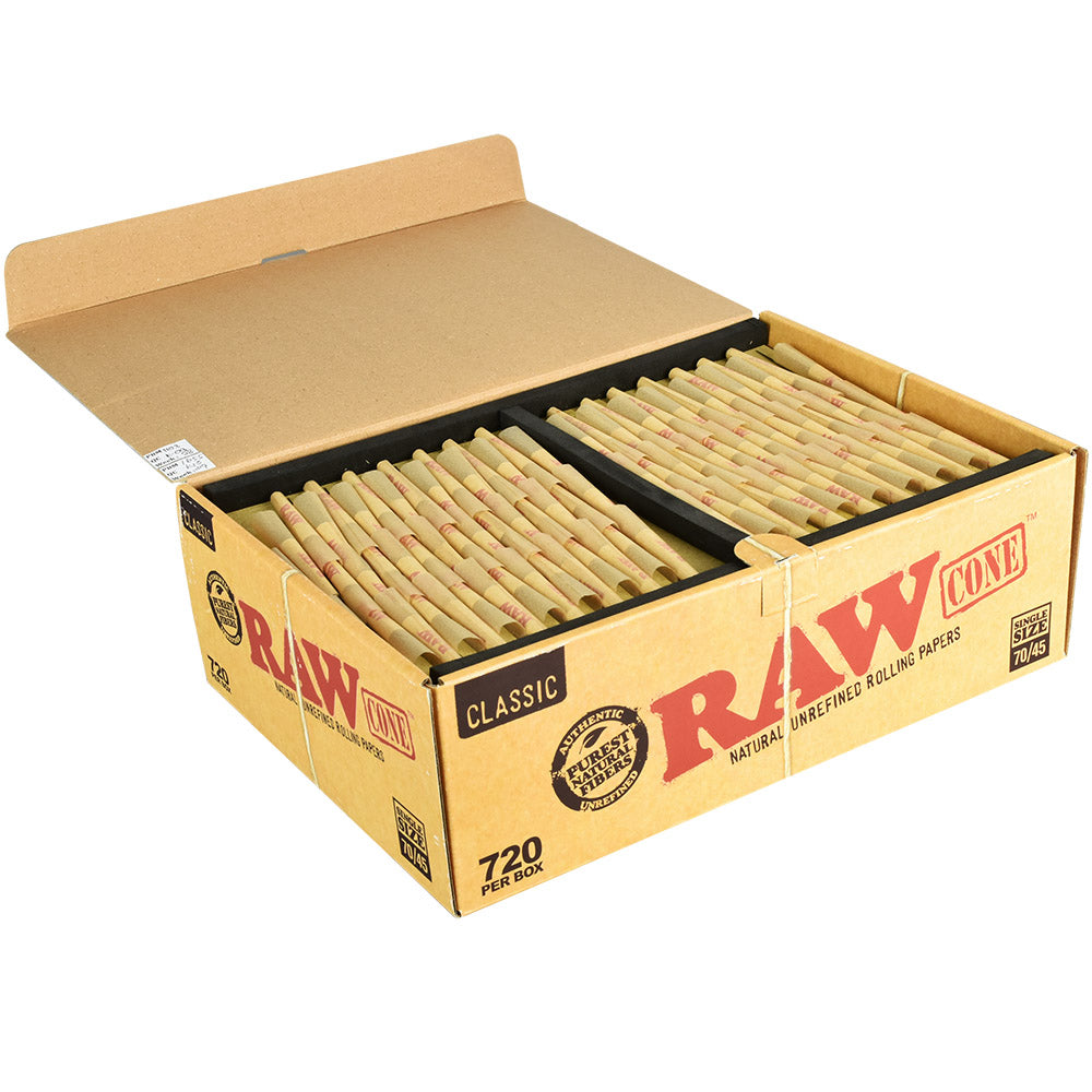 720PC - RAW Classic Single Size Bulk Cones - 70/45 - Headshop.com